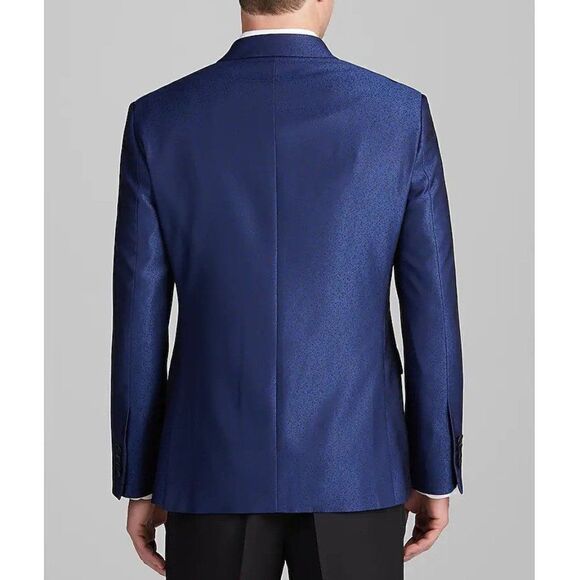 42R JOS A BANK Tailored Fit Satin Shawl Lapel Jacquard Dinner Jacket C070599 - Picture 2 of 6
